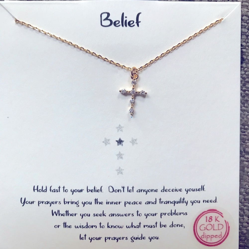 🆕 “Belief” Dainty 18kt. Gold Dipped Necklace🙏💒